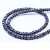 Natural Blue Sapphire Faceted Roundel Beads Strand - Length 14 Inches and Size 3mm to 4mm approx.